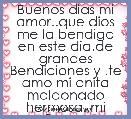 Buenos dias mi amor..que dios me la bendiga en este dia.de grandes Bendiciones y .te amo mi anita maldonado hermosa..mi Reyna