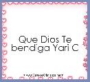 Que Dios Te bendiga Yari C