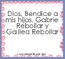 Dios, Bendice a mis hijos, Gabriel Rebollar y Galilea Rebollar