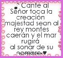♪ Cante al SeÃ±or toda la creaciÃ³n 
majestad sean al rey montes caerÃ¡n y el mar rugirÃ¡ 
al sonar de su nombre ♥