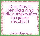 Que Dios la bendiga nina feliz cumpleaÃ±os la quiero mucho!!!
