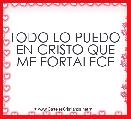 TODO LO PUEDO EN CRISTO QUE ME FORTALECE