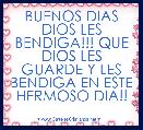 BUENOS DIAS DIOS LES BENDIGA!!! QUE DIOS LES GUARDE Y LES BENDIGA EN ESTE HERMOSO DIA!!
