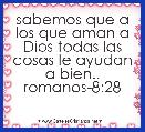 sabemos que a los que aman a Dios todas las cosas le ayudan a bien.. romanos-8:28