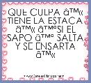 QUE CULPA Ã¢â¢Â« TIENE LA ESTACA Ã¢â¢Â« Ã¢â¢ÂªSI EL SAPO Ã¢â¢Âª SALTA Y SE ENSARTA Ã¢â¢Â«