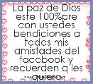 La paz de Dios este 100%pre con ustedes bendiciones a todas mis amistades del facebook y recuerden q les quiero 