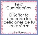 Feliz CumpleaÃ±os!

El SeÃ±or te conceda las peticiones de tu corazÃ³n ♥ 