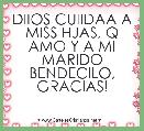 DIIOS CUIIDAA A MISS HJAS, Q AMO Y A MI MARIDO BENDECILO, GRACIAS!