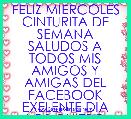 FELIZ MIERCOLES
CINTURITA DE SEMANA
SALUDOS A TODOS MIS AMIGOS Y AMIGAS DEL FACEBOOK
EXELENTE DIA
LOS QUIERO 