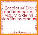 Gracias Mi Dios por bendecir mi vida y la de mi familia los amo ♥ 