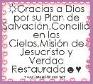 
☼Gracias a Dios por su Plan de SalvaciÃ³n,Concilio en los Cielos,MisiÃ³n de Jesucristo y Verdad Restaurada☻♥
  