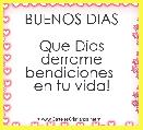 BUENOS DIAS

Que Dios derrame bendiciones 
en tu vida!