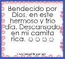 Bendecido por Dios, en este hermoso y frio dia. Descansado en mi camita rica. ☺☺☺☺