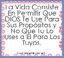 La Vida Consiste En Permitir Que DIOS Te Use Para Sus PropÃ³sitos y No Que Tu Lo Uses a Ãl Para Los Tuyos.
