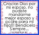 Gracias Dios por mi esposo, no pudiste mandarme mejor esposo y padre para mi hija!!! Bendicelo Siempre...