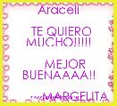              Araceli

  TE QUIERO MUCHO!!!!!

    MEJOR BUENAAAA!!

          MARCELITA