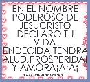 EN EL NOMBRE PODEROSO DE JESUCRISTO DECLARO TU VIDA BENDECIDA,TENDRAS SALUD,PROSPERIDAD Y AMORÃÂ¡ÃÂ¡ÃÂ¡