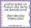 Â¿Listos para un nuevo dia lleno de Bendicion?

Â¡Bendecido Miercoles!