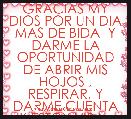 GRACIAS MY DIOS POR UN DIA MAS DE BIDA  Y DARME LA OPORTUNIDAD DE ABRIR MIS HOJOS , RESPIRAR, Y DARME CUENTA K ESTOY VIBA , BOLTEA