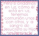Pero si andamos en luz, cÃ³mo Ã©l estÃ¡ en luz, tenemos comuniÃ³n unos con otros, y la sangre de Jesucristo su Hijo nos limpia de todo