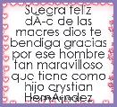 Suegra feliz dÃÂ­a de las madres dios te bendiga gracias por ese hombre tan maravilloso que tiene como hijo crystian HernÃÂ¡ndez Ã°Å¸Ë