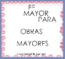 FE 
     MAYOR 
                 PARA 
                           OBRAS 
                             
MAYORES