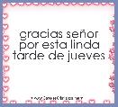 gracias seÃ±or por esta linda tarde de jueves 