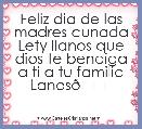 Feliz dia de las madres cunada Lety llanos que dios te bendiga a ti a tu familia Lanos😊