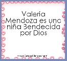 Valeria Mendoza es una niÃ±a Bendecida por Dios 