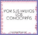 POR SUS FRUTOS LOS CONOCERÃIS 
