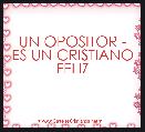 UN OPOSITOR -
ES UN CRISTIANO FELIZ