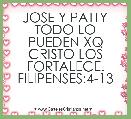 JOSE Y PATTY TODO LO PUEDEN XQ CRISTO LOS FORTALECE. FILIPENSES:4-13
