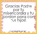 Gracias Padre por tu misericordia y tu perdon para con tus hijos!