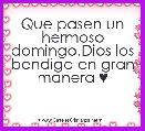 Que pasen un hermoso domingo,Dios los bendiga en gran manera ♥
