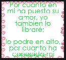 Por cuanto en mi ha puesto su amor, yo tambien lo librarÃ©;

lo podre en alto, por cuanto ha conocido mi nombre.
