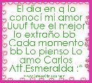 El dÃ­a en q lo conocÃ­ mi amor
Uuuf fue el mejor lo extraÃ±o bb  Cada momento bb Lo pienso Lo amo Carlos Att.Esmeralda :*