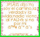 JESÃÅ¡S dijo:Yo soy el camino,la verdad;y la vida;nadie viene al PADRE si no por mi
Ã¢â¢Â¥ Ã¢ËÂº Ã¢ËÂ»