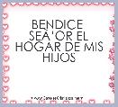 BENDICE  SEÃâOR EL HOGAR DE MIS HIJOS 