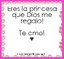 Eres la princesa que Dios me regalo!

Te amo!
♥