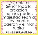 ♪ Cante al SeÃ±or toda la creacion 
honrra, poder, majestad sean al rey montes caeran y el mar rugira 
al sonar de su nombr