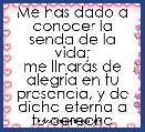 
Me has dado a conocer la senda de la vida;
me llnarÃ¡s de alegrÃ­a en tu presencia, y de dicha eterna a tu derecha