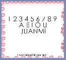 1 2 3 4 5 6 7 8 9 
A E I O U
JUANMI
