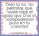 Deja la ira, No permitas que nadie robe el gozo que Dios el Todopoderoso puso en tu corazÃ³n!