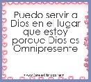 Puedo servir a Dios en el lugar que estoy porque Dios es Omnipresente