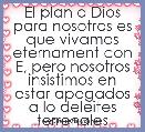 El plan d Dios para nosotros es que vivamos eternament con E, pero nosotros insistimos en estar apegados a lo deleites terrenales