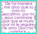 De tal manera me amo que su vida no escatimo ,por mi jesus caminare por que el murio por mi le seguire te amo Dios mio 