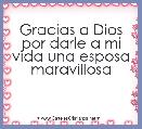 Gracias a Dios por darle a mi vida una esposa maravillosa