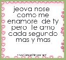 jeova nose  como me enamore  de ty pero  te amo cada segundo mas y mas