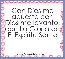 Con Dios me acuesto con Dios me levanto, con La Gloria de El Espiritu Santo