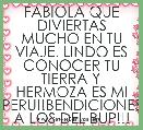 FABIOLA QUE DIVIERTAS MUCHO EN TU VIAJE. LINDO ES CONOCER TU TIERRA Y HERMOZA ES MI PERU!!BENDICIONES A LOS DEL BUP!!!